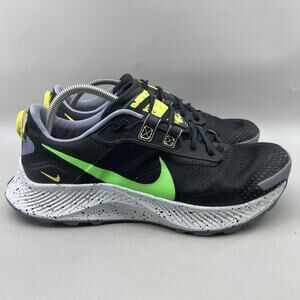Nike Pegasus Trail 3 Trail Running Shoes Men Size 11 Black Green Comfort Sneaker
